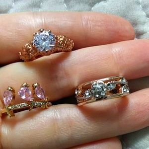 3 size 6 Rings 💎💍💎Rose Gold